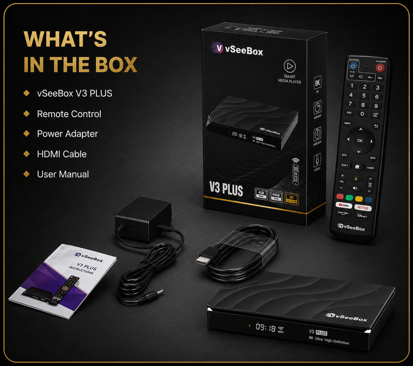 V3 Plus what's in the box